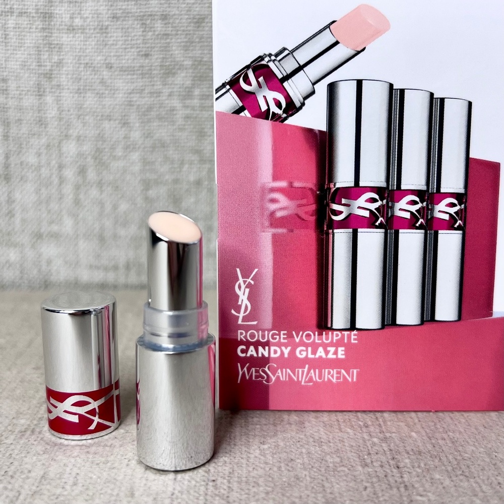 ❤️ YSL Rouge Volupte Candy Glaze Double Care Balm mini in 02